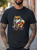 Retro Skater Shiba T-Shirt Colorful Cool Dog T-Shirt Men Women Unisex T-Shirt