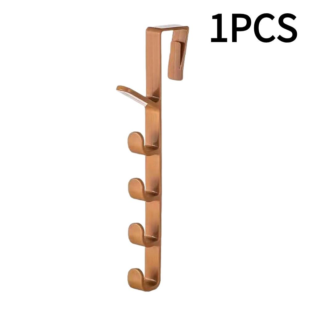 

1/2/3/4/5 шт. Многофункциональные пятисегментные крючки для хранения вещей, крючок для двери шкафа, креативная стойка для хранения вещей без дырокола