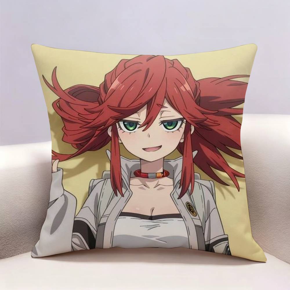 GGachiakuta Rudo Enjin Riori Zanka Doublesided print Pillow Case for Sofa Living Room Home office Decor Protective Cover