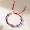 Handmade Braided Lucky Red Rope Bracelets for Women Men Turkish Blue Evil Eye Palm Pendant Bracelets Amulet Friendship Jewelry