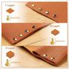 480 Sets Leather Rivets Double Caps Rivet Tubular Metal Studs with 3 Setting Tools Hammer for Leather Craft Repair