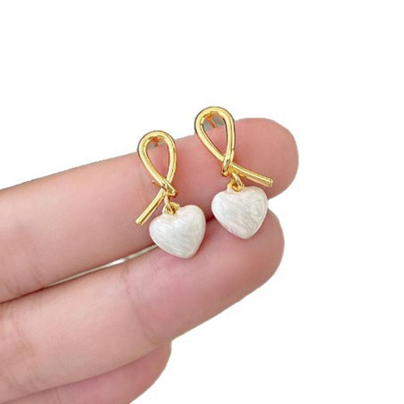 New 925 Sterling Silver Heart Earrings Personality Charm Red Love Simple Style Women Earrings Birthday Gift Exquisite Jewelry