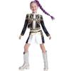3Pcs Halloween Girls Costumes Rumi Pop Singers Clothes Demon Hunters Zoey Mira Tops Skirt Dance Outfits Set Matching Outfits