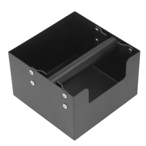 

Coffee Knock Box, a small, stainless steel drawer-type coffee grinder container for coffee grinds and other brewed coffee.