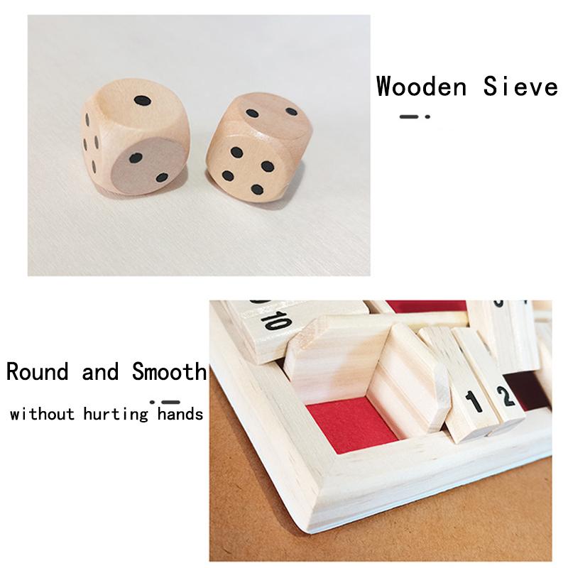 4 Players Shut The Box Wooden Traditional Pub Dice Family Kids Children GamingMöbel & Wohnen, Feste & Besondere Anlässe, Party- & Eventdekoration!