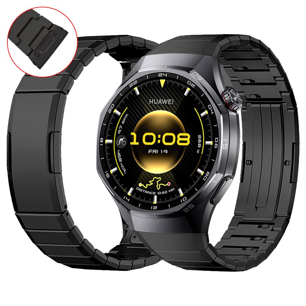 Bracelet en Titane pour Montre Huawei Watch GT 6 Pro 46mm Sans Joints Bracelet Métal Luxe pour Remplacement Huawei GT6 Pro