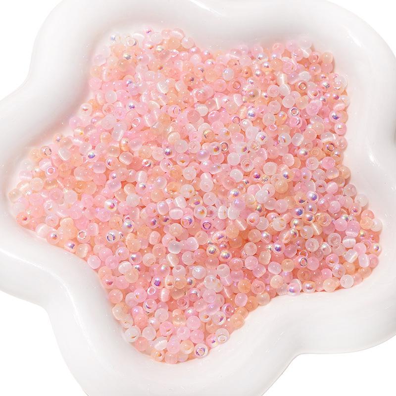 10g Aurora Cat Eye Glass Seed Beads: High-Quality DIY Beading Accessories for Handmade Bracelets