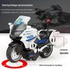 1:10 Alloy Police Motorcycle Pull-Back Toy with Lights & Sound - Gift Box Racing Model