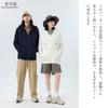 Tuten Long Sleeve Solid Loose for and Commuting Women's Hoodie, Cotton, Outerwear, Hooded, Color, Fit, Casual, Stylish, Exercise, School, (Navy