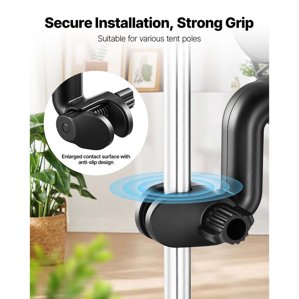 SucceBuy Plant/Portable Clip Rechargeable Fan USB Port with Circulation Mode Smart Control Powerful Oscillating Long Runtime