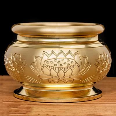 Quemador de incienso de metal de loto para el hogar Artículos de ofrenda frente al Dios de la Riqueza Guanyin Buda Muebles para el hogar
