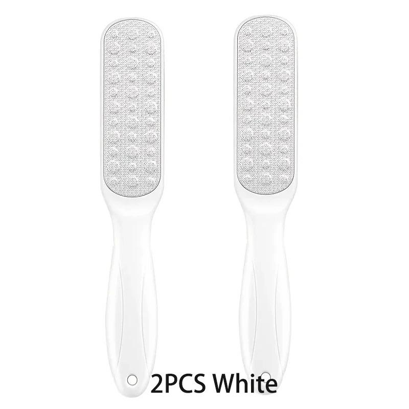 Ouriner Double-Sided Foot & Hand Stone Remover Tool with Plastic Handle Remover for Heels Toenails Cuticles Pedicure Manicure