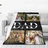 Fathers Day Gifts Custom Blanket With Your Own Photos Personalized Throw Blankets For Dad Birthday Present From Daughter or Son