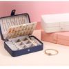 Jewelry Box Portable Storage Organizer Earring Rings Holder Pu Leather  Large Capacity Women Jewelry Display Travel Case