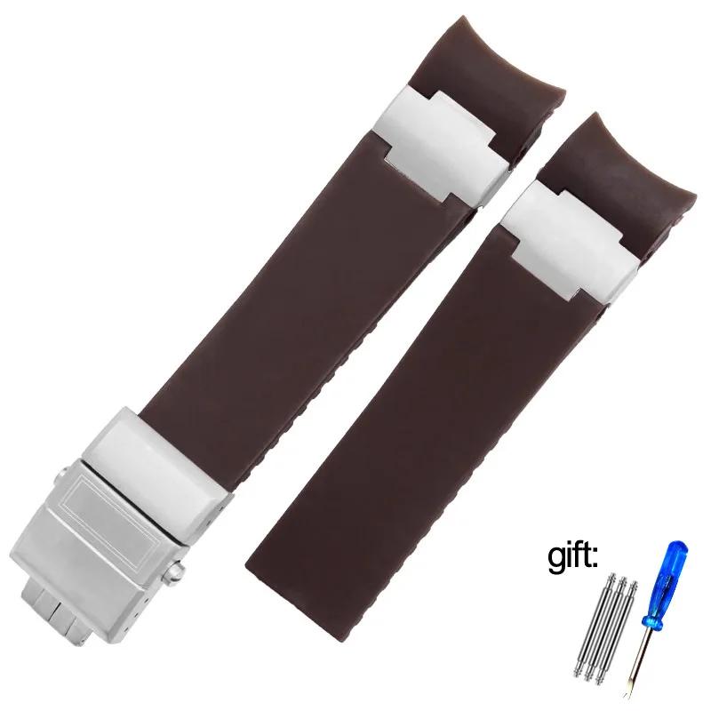 Für Ulysse Nardin Hochwertiges Silikonkautschuk Uhrenarmband 263 DIVER Gebogenes Endstück 22mm Wasserdichtes Band Uhrenarmbänder