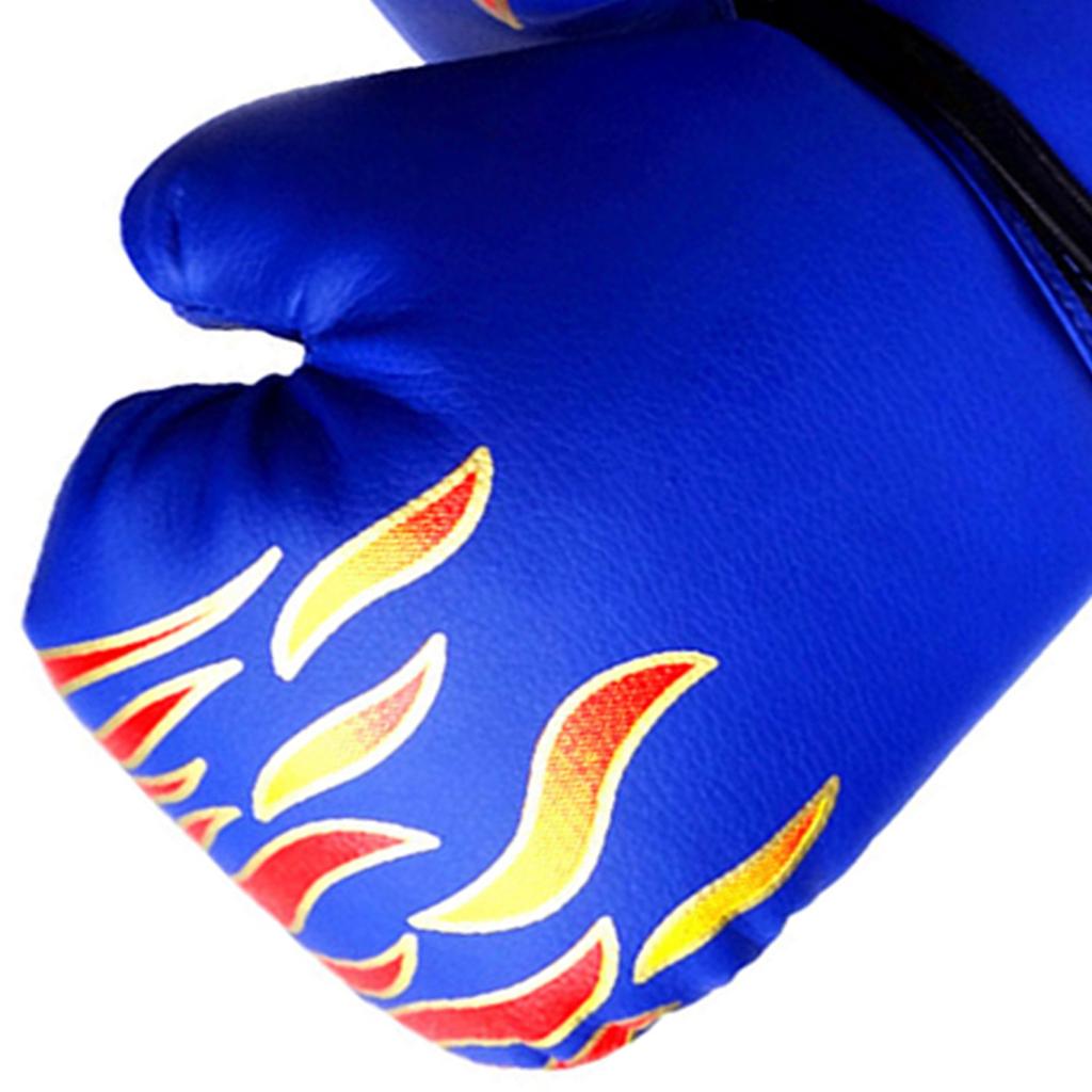 Guantoni da Boxe per Bambini per Combattimento Professionale Guantoni da Allenamento di Boxe Giovanile Guantoni Spessi in PU per Pugno Sacca Blu