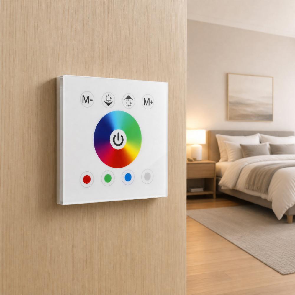 4 Channels LED Touch Panel Controller Capacitive Touch Touch Panel Dimmer  Lighting Control белый