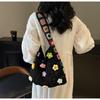 Women'S Crochet Bag Designer Flowers Knitted Handbags Large Capacity Summer Beach Woven Shoulder Bag Girls Tote Shopper Bag