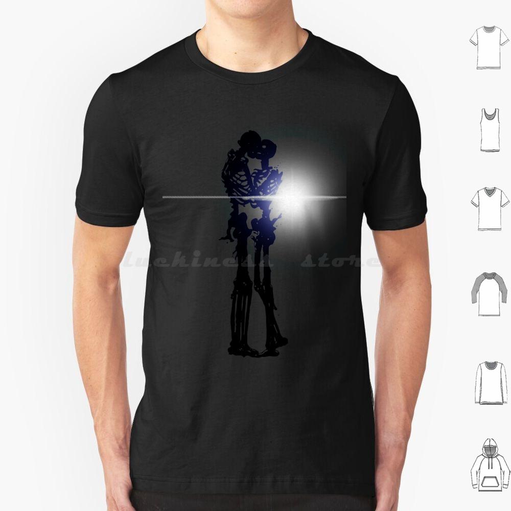 Skeleton Kiss Lens Flare Nuclear Love Skull T Shirt Cotton Men Women DIY Print Skeleton Kiss Kissing Skeletons Nuclear Atomic