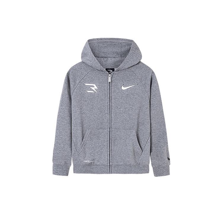 Nike 3Brand Series Minimalist Logo Fashion Comfortable Hoodie Kids Hoodies Rock-Gray NY2342057GS-001