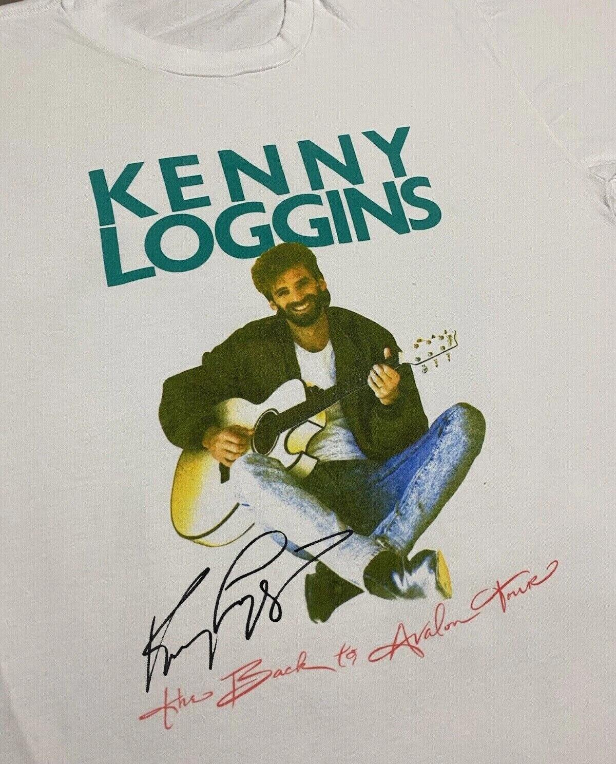 Vtg Kenny Loggins Signature For Fans Cotton White All Size Unisex T-Shirt S