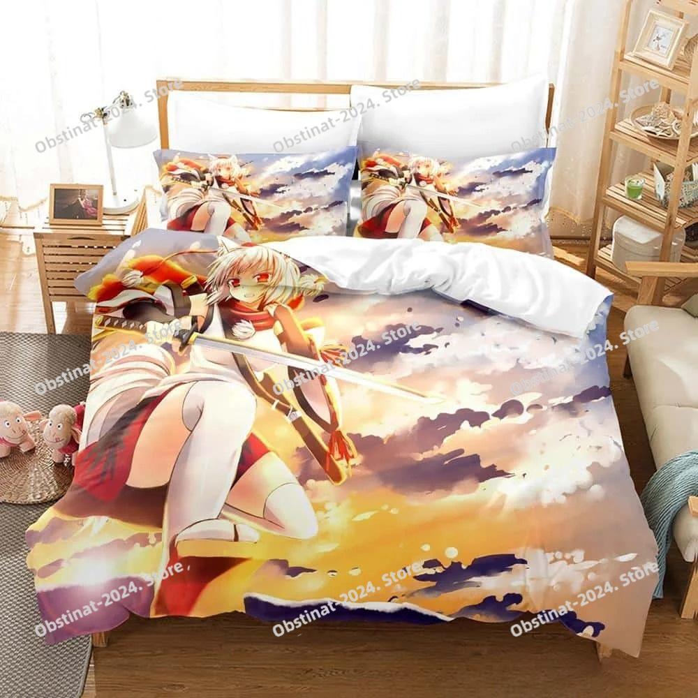 Set Biancheria da Letto Anime 3D Kawaii Ragazze Momiji Inubashiri Singolo Gemello Matrimoniale Queen King Size Set Letto Camera da Letto Adulti Bambini Set Copripiumino