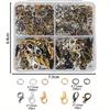 1 Box Lobster Clasp Open Jump Rings for Jewelry Making Bracelets Necklaces Hooks Chain Closure DIY Accessories