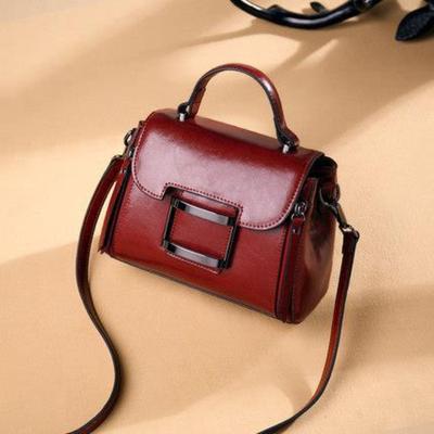 Neue Stil Mode Handtasche für Damen Europäisch und Amerikanisch Echtes Leder Damen Tasche Retro Damen Tasche Schräg