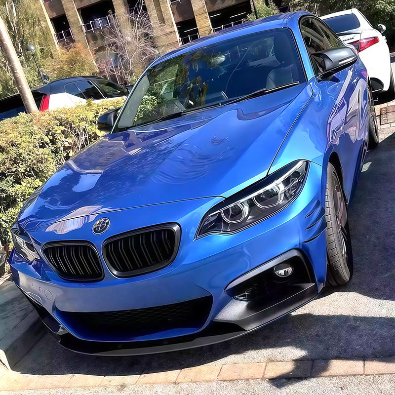 For BMW 1 Series F20 F21 118i 120i 2015 - 2018 High Quality ABS Car Front Headlights Eyebrow Eyelids 3D Stickers Glossy Black