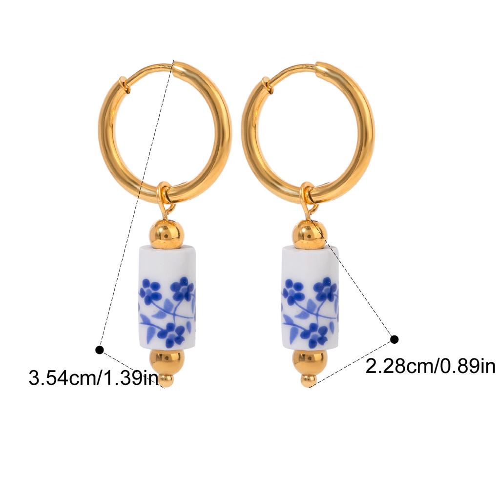 Yori Trendy Charm Pendant Earrings Rust Proof 18K Gold PVD Plated Waterproof Daily Jewelry Attractive Women Accessories