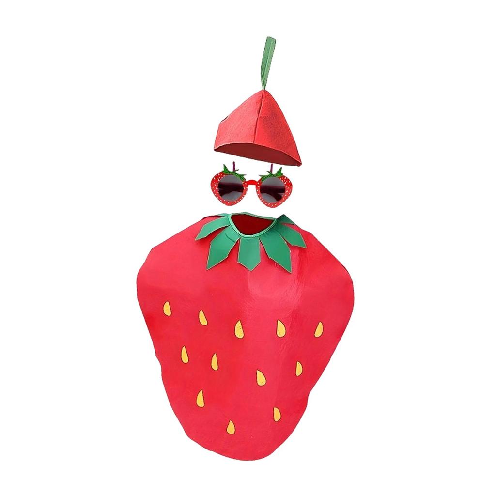 Adult Strawberry Costume Decorative Props Comfortable Novelty Cosplay Outfit