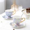 European Style Pearl Textured Ceramic Coffee Cup Office Light Luxury Mug Golden Edged Afternoon Tea Cups Household Drinkware