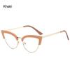 Anti -Blue Light Metal Comfortable Color Cat Eye Eyeglasses Frame Women Vintage Spring Hinge Optical Frame Computer Glasses