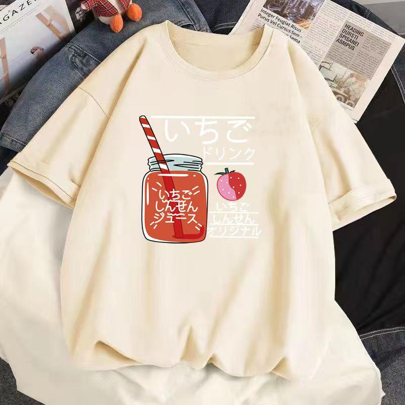 Cotton New Short-sleeved T-shirt Loose Large Size Women's Tops Summer Korean Version of The T-shirt Women