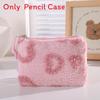 Plush Girl Heart Storage Makeup Bag Travel Organizer For Girls