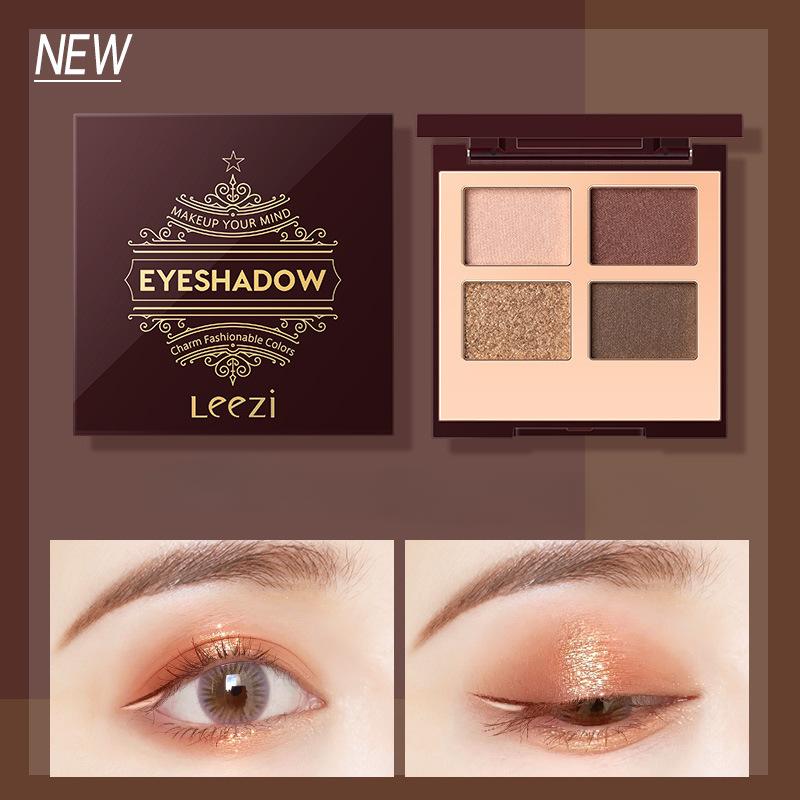 

Палітра тіней для повік Leezi Age of Glow Pearl Shattering Shimmering Suitable Non-Flying Quad Eyeshadow 02