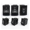 1PCS KCD1 ON-Off 15 * 21mm Black 3 Pin / 6 Pin On/Off/On Rocker Switch AC 6A/250V10A/125V(6 Pin On - Off - On)