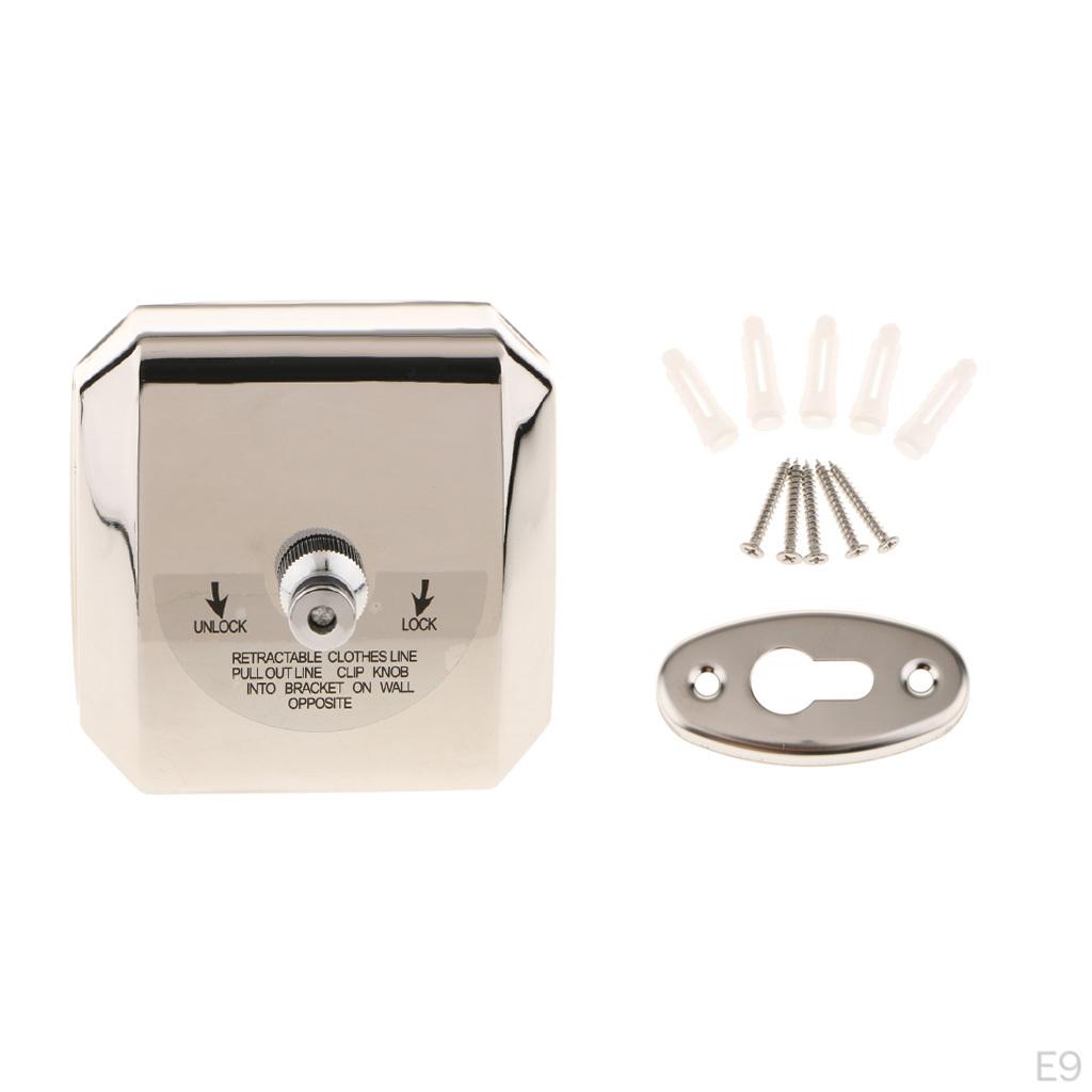 304 Stainless Steel Retractable Clothesline Clothes Dryer with Braided Nylon Rope Adjustable