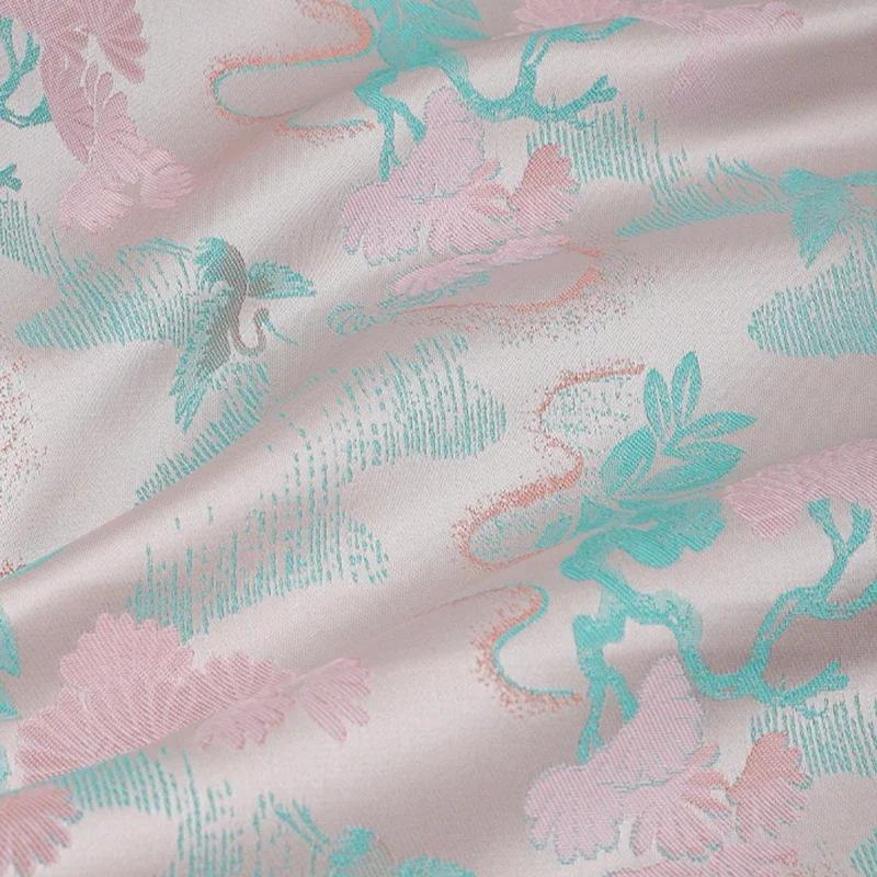 

100x145 см 3D рельефная дамасская ткань парча жаккардовый цветочный узор ткань сделай сам сшить новое китайское платье чонсам одежда ханьфу 100x145cm