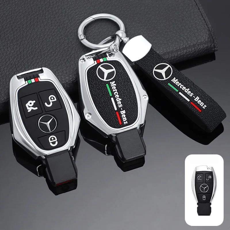 GLC GLB Zinc Alloy Car Key Case Cover Shell Fob Holder For Mercedes Benz A B C S Class AMG GLA CLA GLC W176 W221 W204 W205 Acce