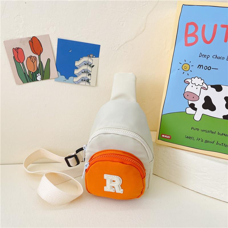 Trendy Nylon Children's Sling Bag With Colorful Letter Prints For Boys And Girls