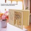 Wooden Wedding Guest Book Album Message Notebook for Wedding Engagement Decoration