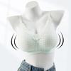 Women's French Floral Expansion Bra, Women's Gathering Sweet Lace Edge Without Steel Ring Bra