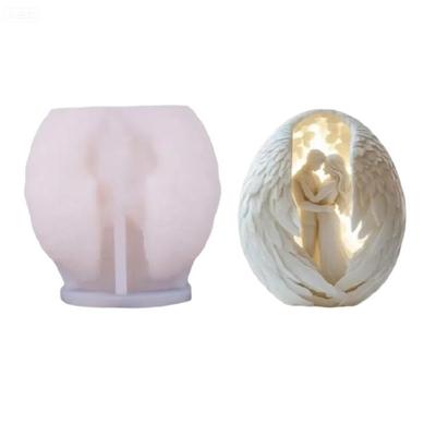 Candle Mold,Wing Couple Candle Silicone Mold for Candle Making,Diys Resin Crafts Mold for Aromatherapys Candle,Soap