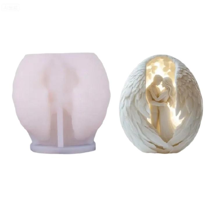 

Candle Mold for Candle Making,Silicone Candle Mold Wing Couple Epoxy Resin Casting Molds for Diys Crafts,Candle,Soap 1