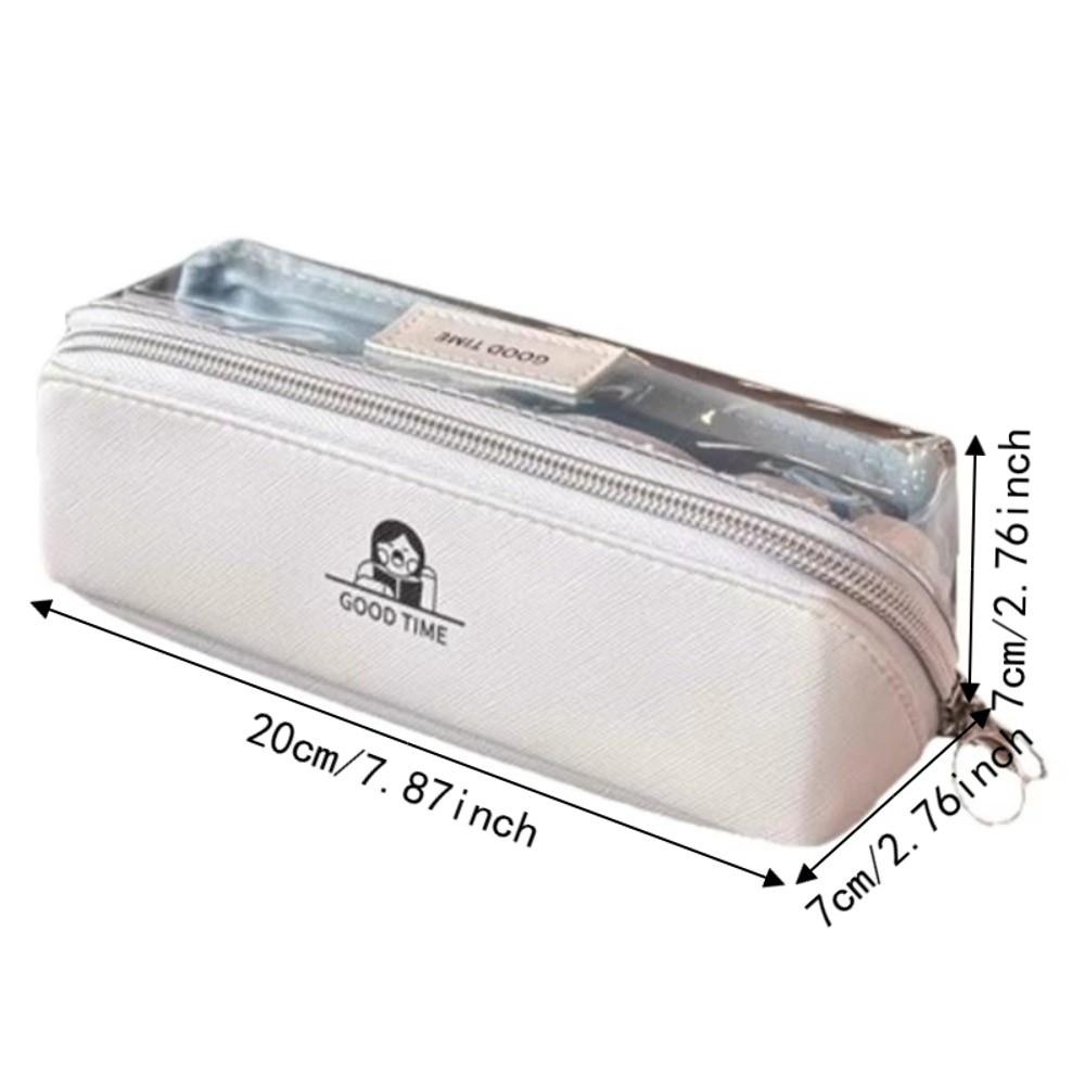 Transparent Stationery Organizer Clear Window Organizer Pen Case Pencil Case  Students Gifts