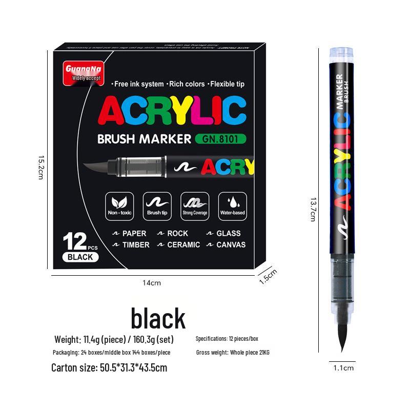 Guangna 8101 Liquid Acrylic Marker Pen, 120/240 Colors, Soft Tip for Student Art & DIY Graffiti