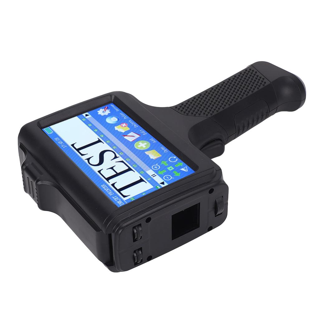 Handheld Inkjet Printer 2 12.7mm Adjustable 4.3 Inch Touch Screen Portable Inkjet Coder with 42ml Black Ink Cartridge