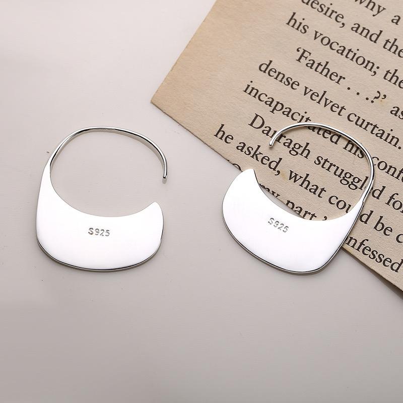 

925 Silver Vintage Big Earrings For Women Trendy Earring Jewelry Prevent Allergy Party Accessories Gift