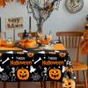 Childom 2 Pack Halloween Tablecloth,Halloween Decorations 54x108 Inch Disposable Plastic Table Cover for Rectangle,Pumpkin Spider Web Ghost Table